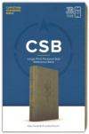 CSB Large Print Personal Size Reference Bible - Leathertouch Olive